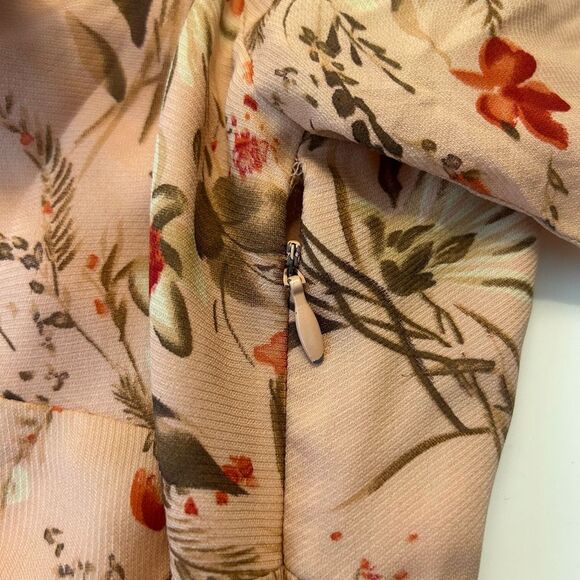 Ann Taylor LOFT 100% Silk Babydoll Top 8 Y2K Fairy Romantic Bell Sleeve V-Neck - Picture 7 of 10